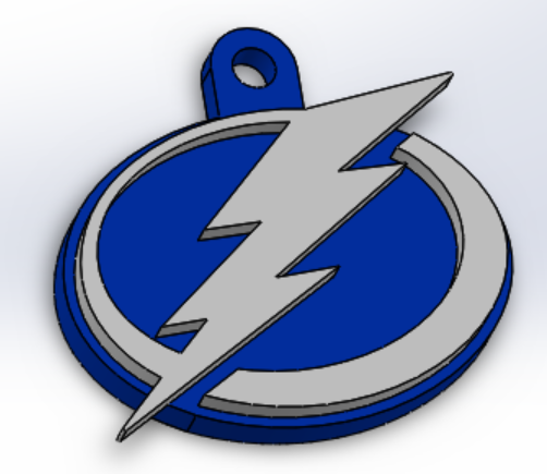 Custom NHL Logo 3D Printed Keychains