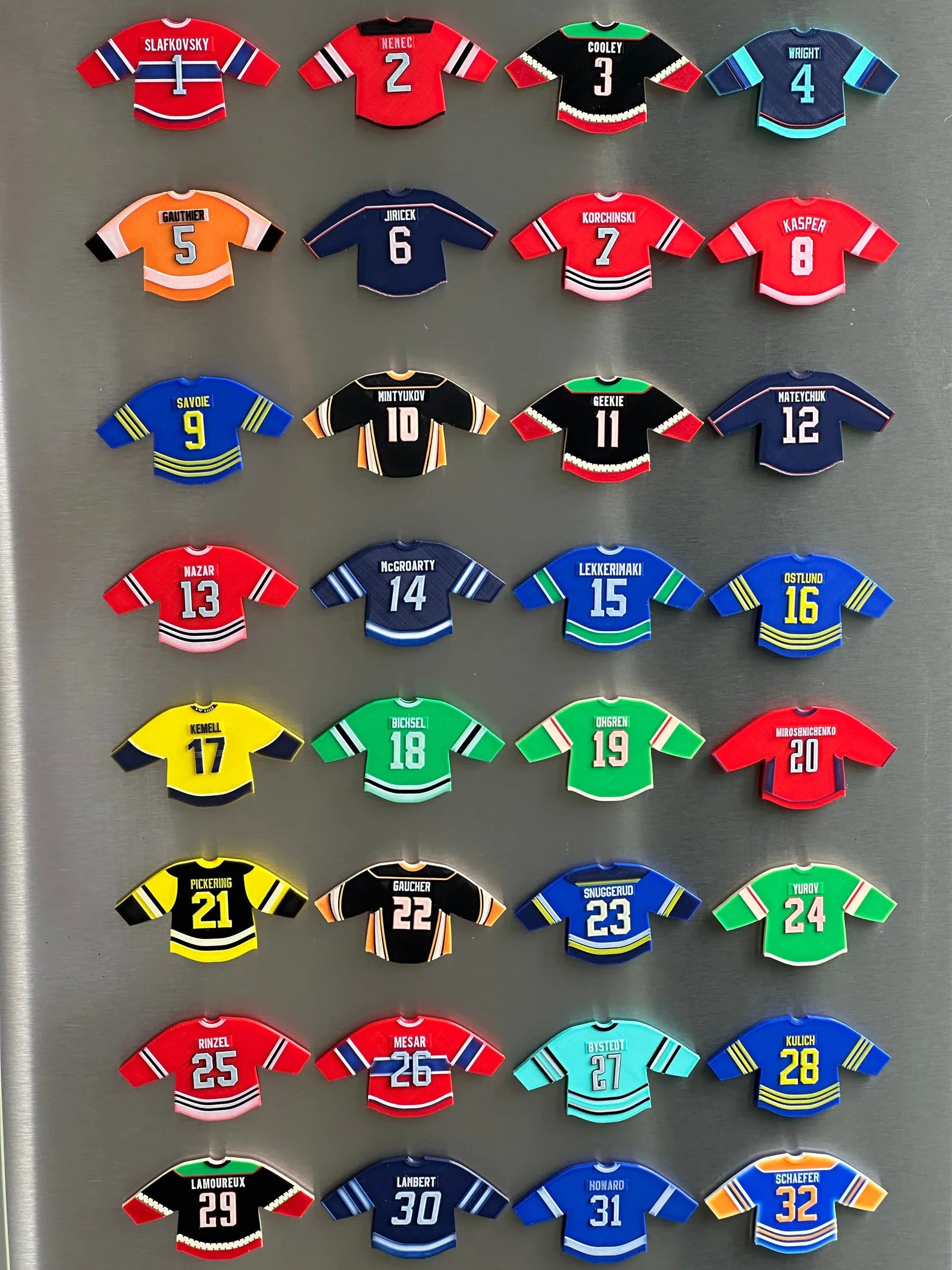 Custom NHL-Themed 3D Printed Magnets